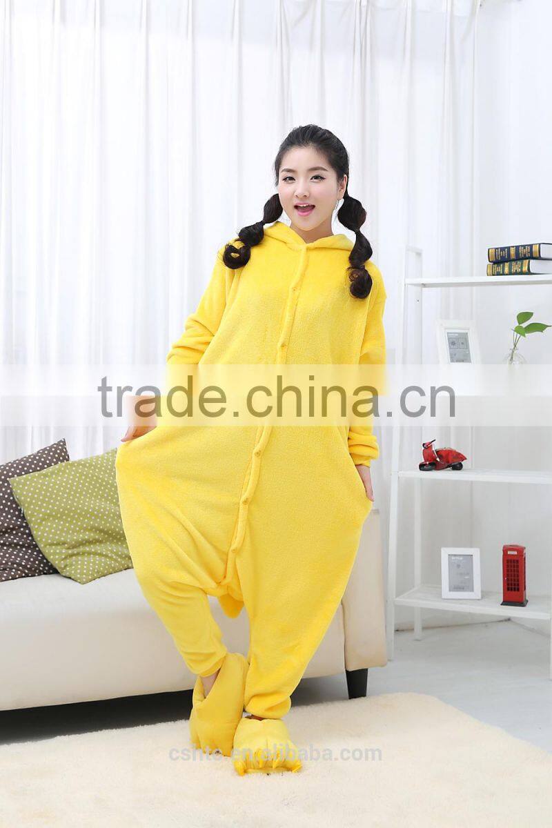 flannel cartoon adult animal jumpsuit animal pajamas jumpsuit Pikachu design