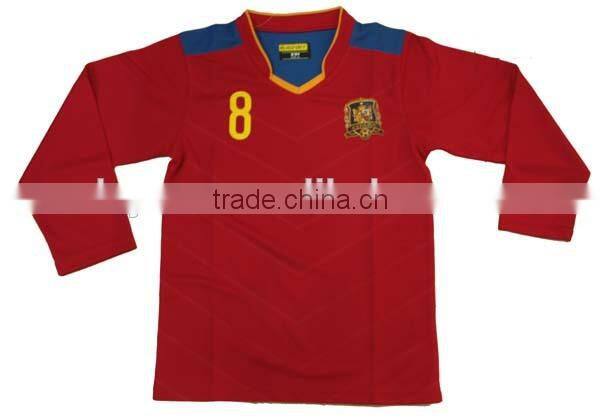 Long sleeve team soccer jersey spain