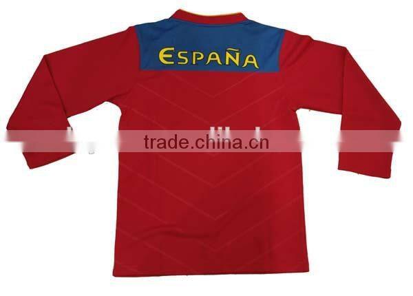 Long sleeve team soccer jersey spain