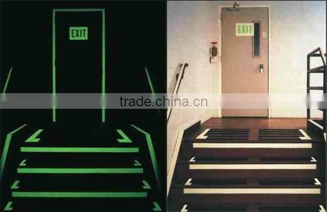 Photoluminescent film for safety sign