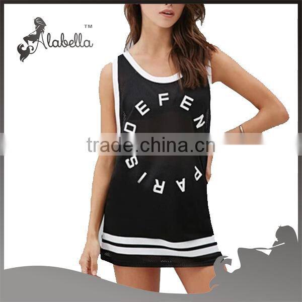 Sleeveless jersey polyester mesh fabric for soccer wear baseball wear