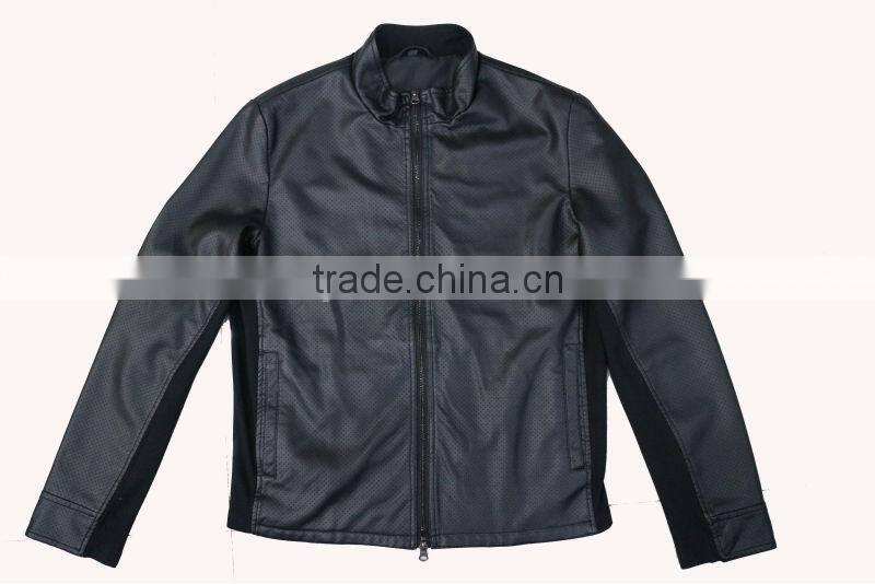 Top fashion Italian spring new design leather jacket for men
