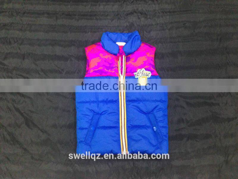 Popular kids padding vest boy jacket with print