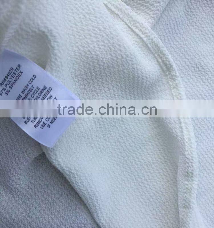 women flower trimming light yellow t-shirt factory closeouts