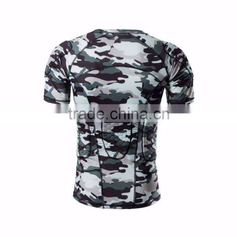 China factory Camo color padded compression shirt