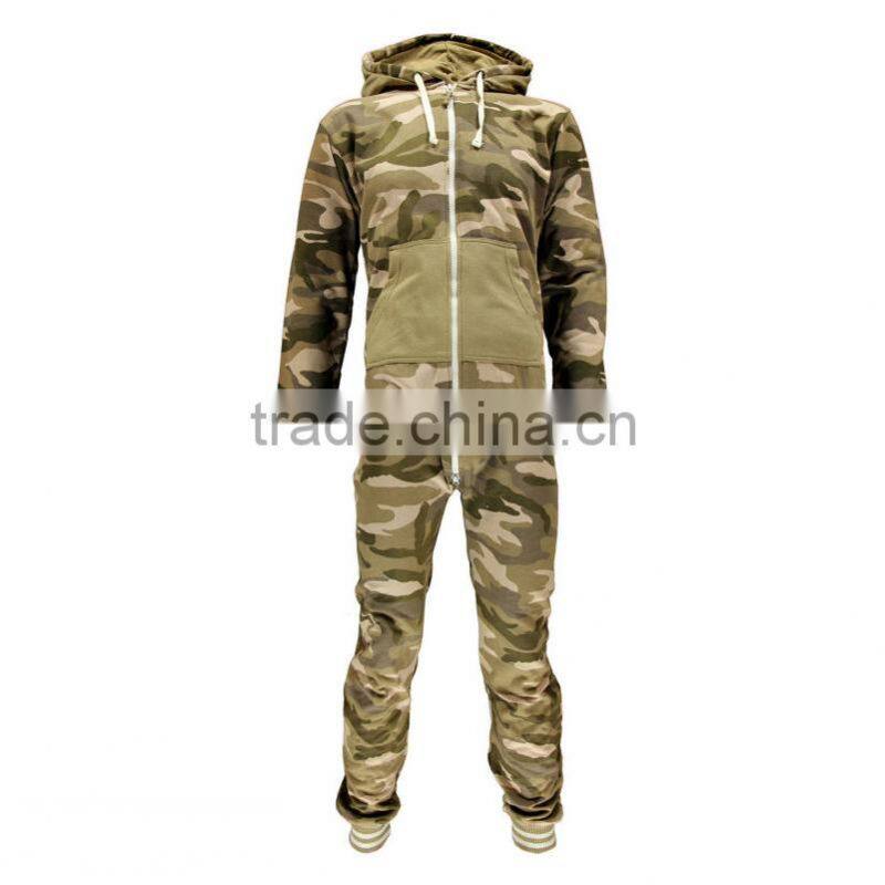 High quality custom adult mens onesie camouflage onesie