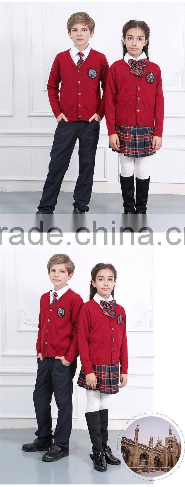 Fashionable western style primary school uniform designs