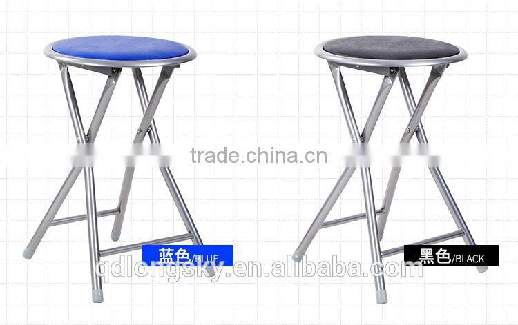 LS-9008A Hot sale top quality steel pipe cheap PU folding stool leather event chair wholesale metal folding chair