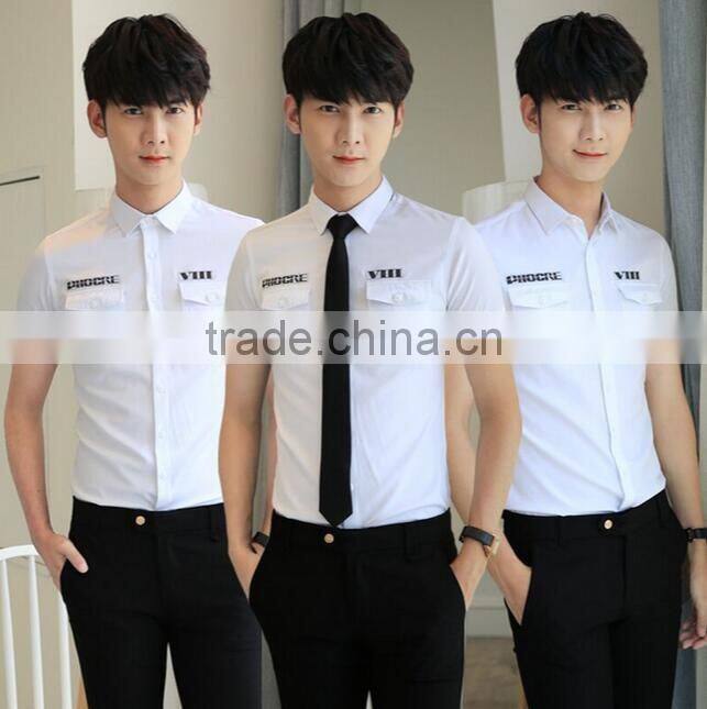high quality cheap price short sleeve slim fit fashion man shirt manufacturer