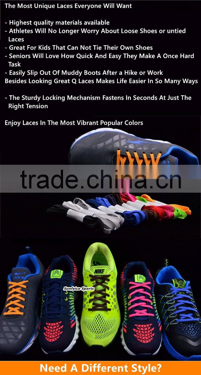 Flexible No Need Tie Footwear Laces for Outdoor Sports Sneakers - Customized No-Tie Red Shoelaces fits Running Shoe Casual Shoes