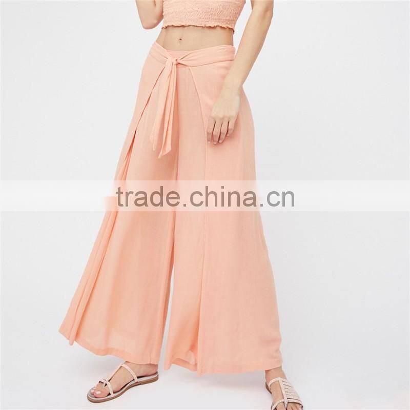 Fancy Wide Trousers Solide Color Dress Pants for Women Panama Sets