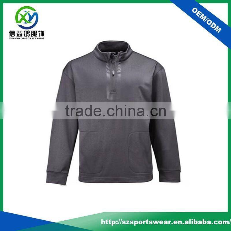 Custom brand quality fashion men's 1/4 zip dry fit sport pullover, golf pullover