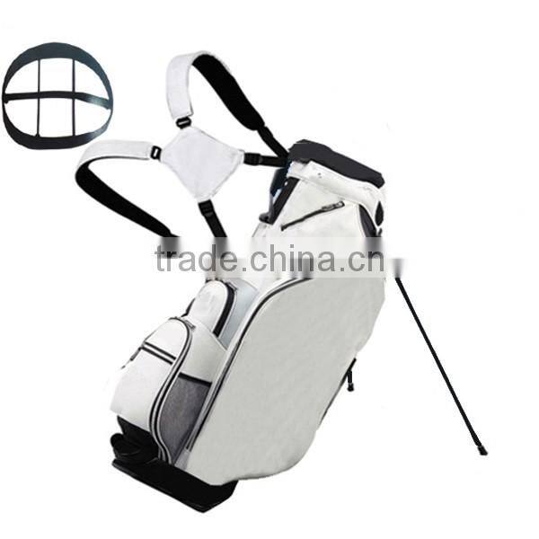 Golf PU luxury golf stand bag full embroidery