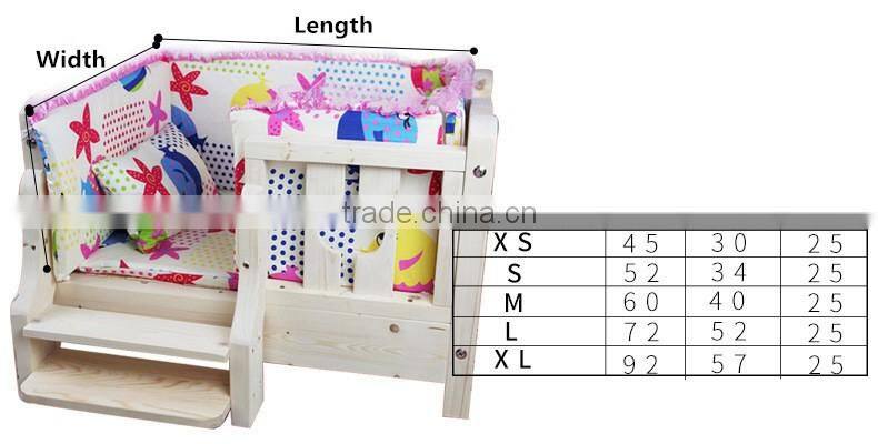 2017 Easy clean wooden luxury dog bed covers SIX-PIECE