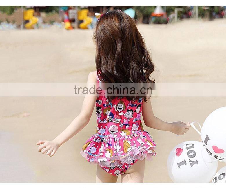 Children's swimwear, Siamese skirt type printing swimsuit