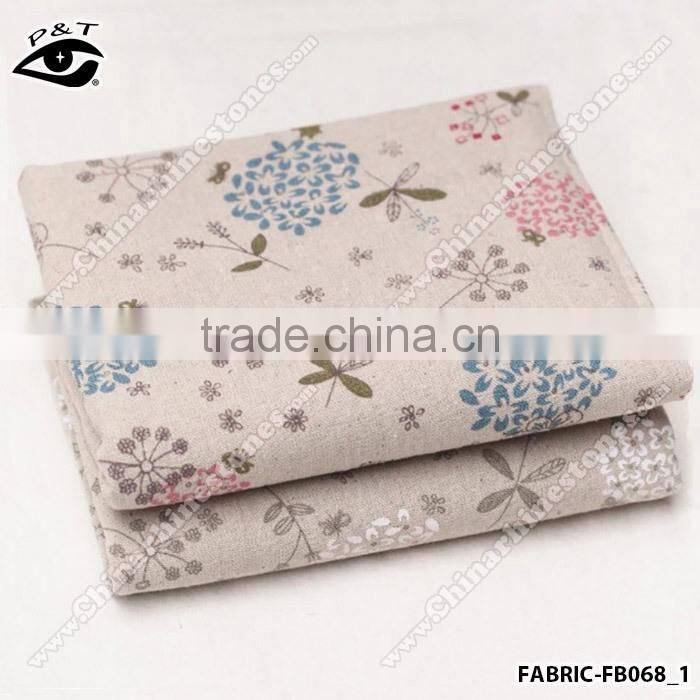 Flower design linen fabric for sofa cover fabric for designing clothing