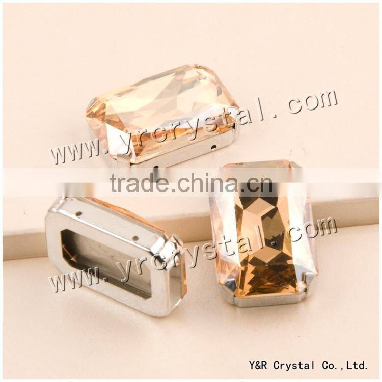Octagon shape Decorative Strass Crystal Rhinestone manufacturer with claw setting