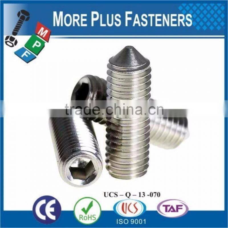 Made in Taiwan DIN 914 Cone Point Grub Screw DIN 914