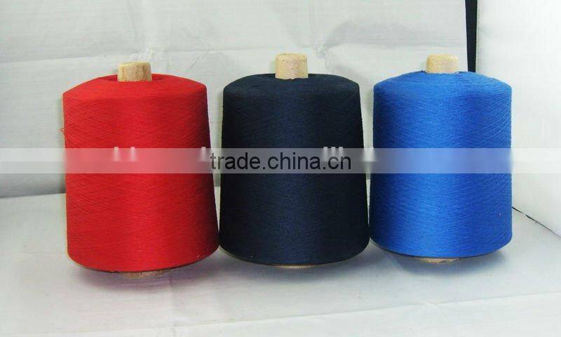 dope dyed polyester spun yarn in 18-30S for knitting