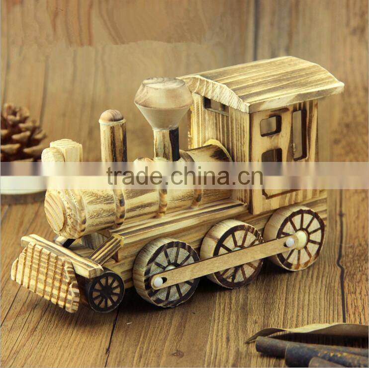 wooden crafts decoration creative gift toys for kids wood train toy