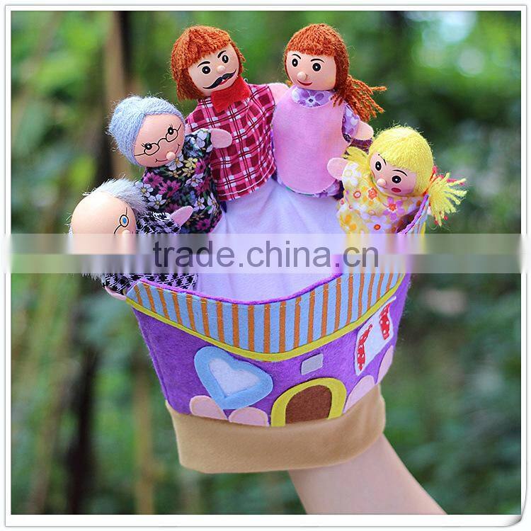 plush family member baby stories family gloves five fingers puppet