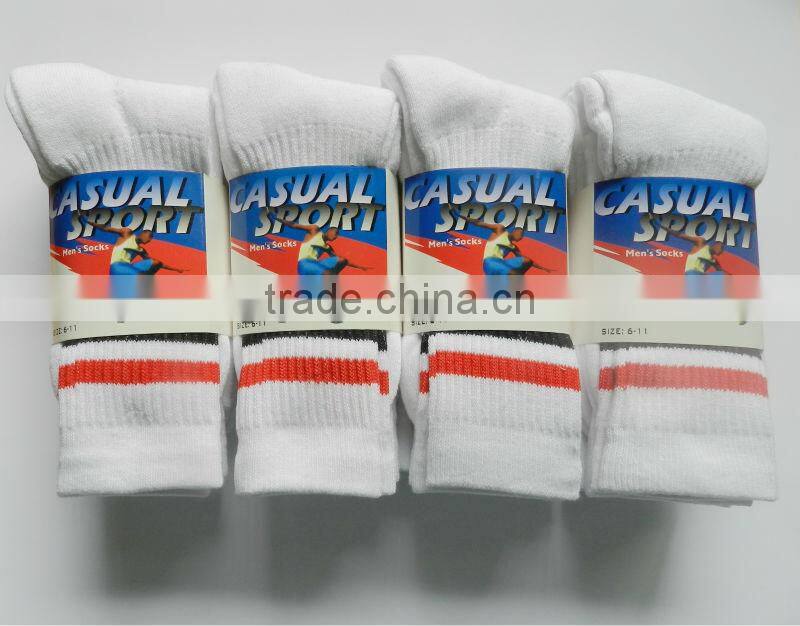 3 pack men wholesale white cotton sport socks