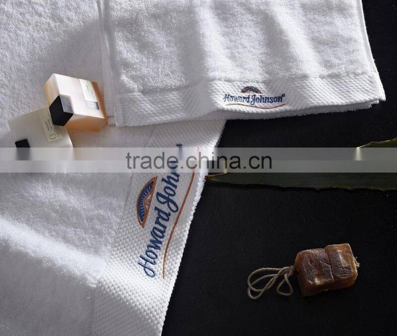 Five star Hotel colored towel dyed towels with embrodery logo