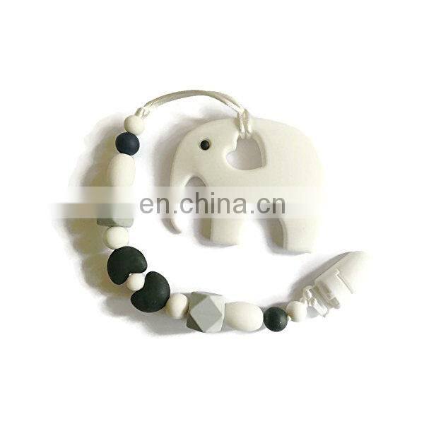 Cute Bear Shape Silicone Baby Teether Baby Pacifier Clip NursIng Toys