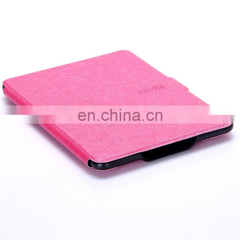 Auto sleep/wake function smart tablet Flip Book cover case for kindle paperwhite 1 2 3 leather case