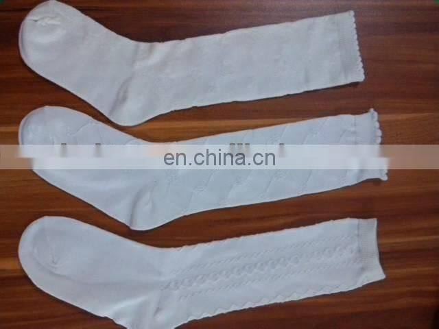 school jacquard white socks
