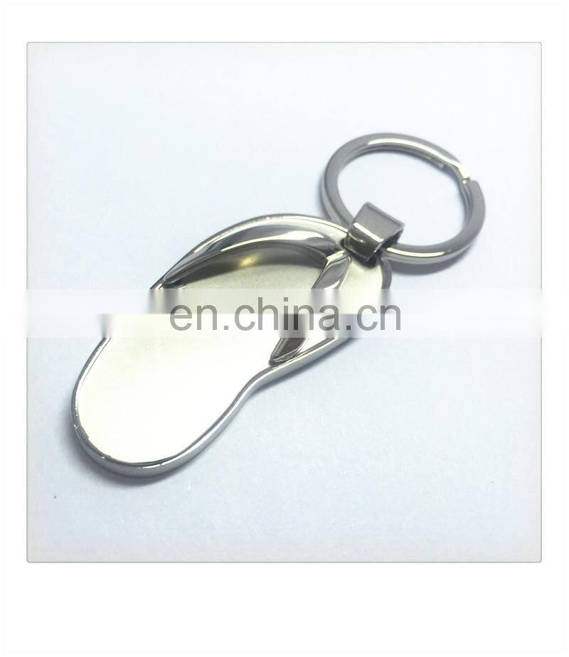 Promotional elegant custom metal slipper keychain