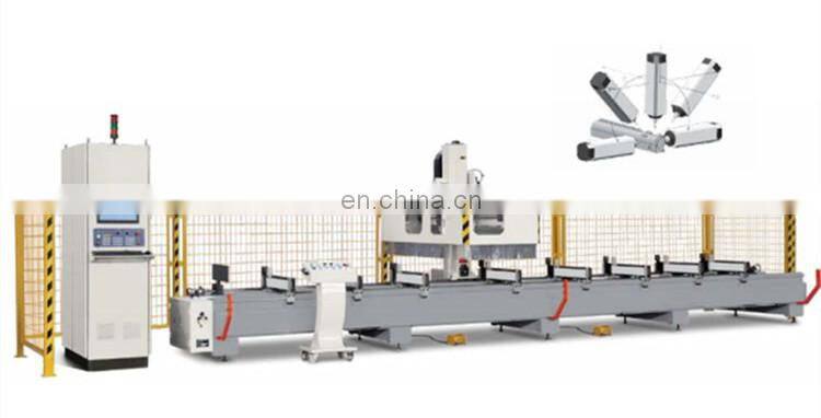 High Speed Aluminum Window Door CNC Four Axis Drilling And Milling Machine Center