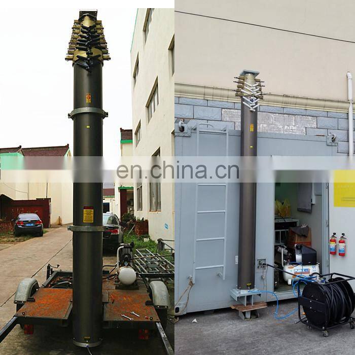 12m mobile antenna telescopic mast for TV antenna mounting