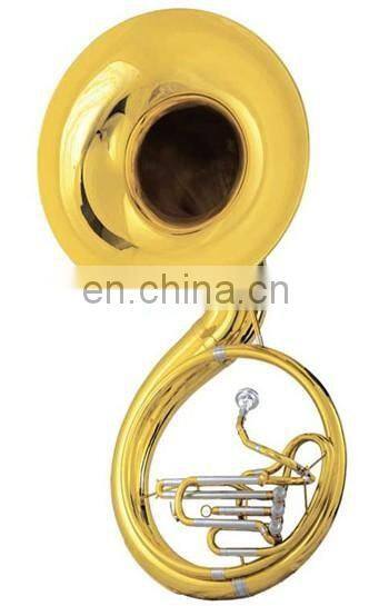 gold lacquer Bb key sousaphone, c key china sousaphone, brass sousaphone