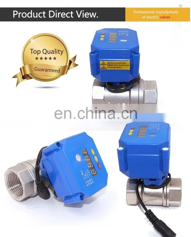 Best selling valve in 2019 3/4" 2 way stainless steel 304/316 count down ball vale with electric actuator 12v