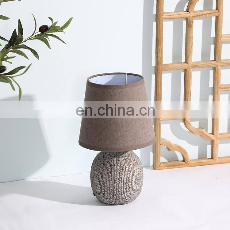 Antique design porcelain night lamp restaurant hotel home cheap brown ceramic table lamp
