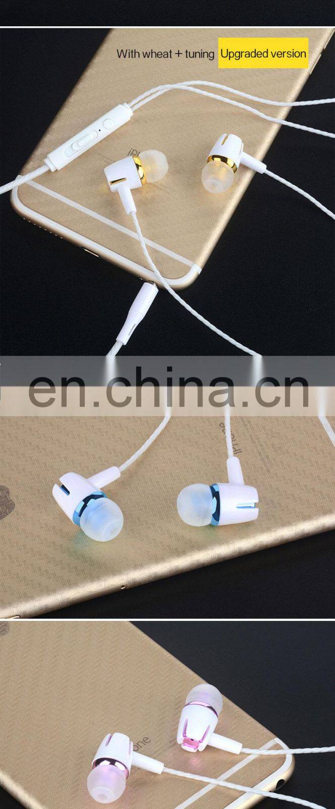 Golden Sky Wired Noise Cancelling Cheaper Earbuds Earphone Sports Stereo Headphone Headset In Ear Wired Earphone Oem Factory