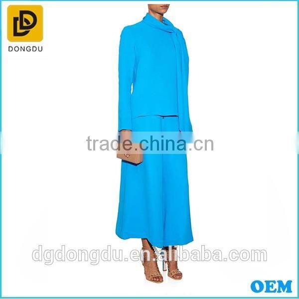 Custom Wholesale Casual Wide-leg Silk-crepe Trousers for Lady