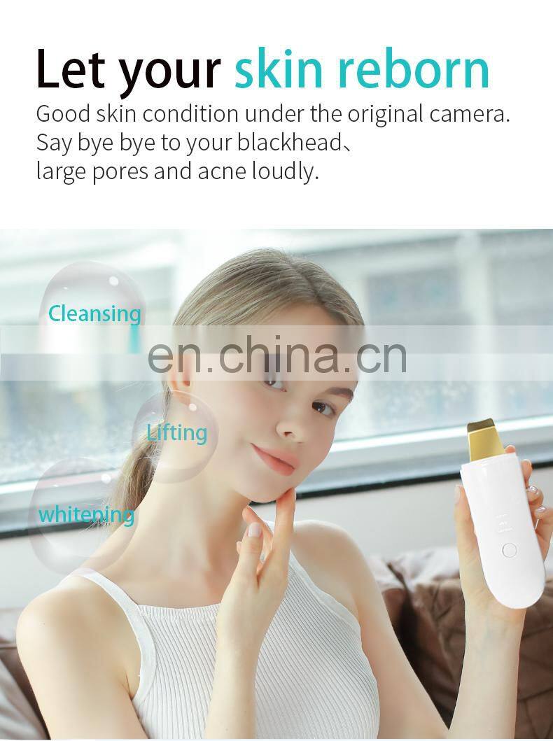 Trending Products 2019 New Arrivals Ultrasonic Pore Face Cleaner Spatula For Skin Care