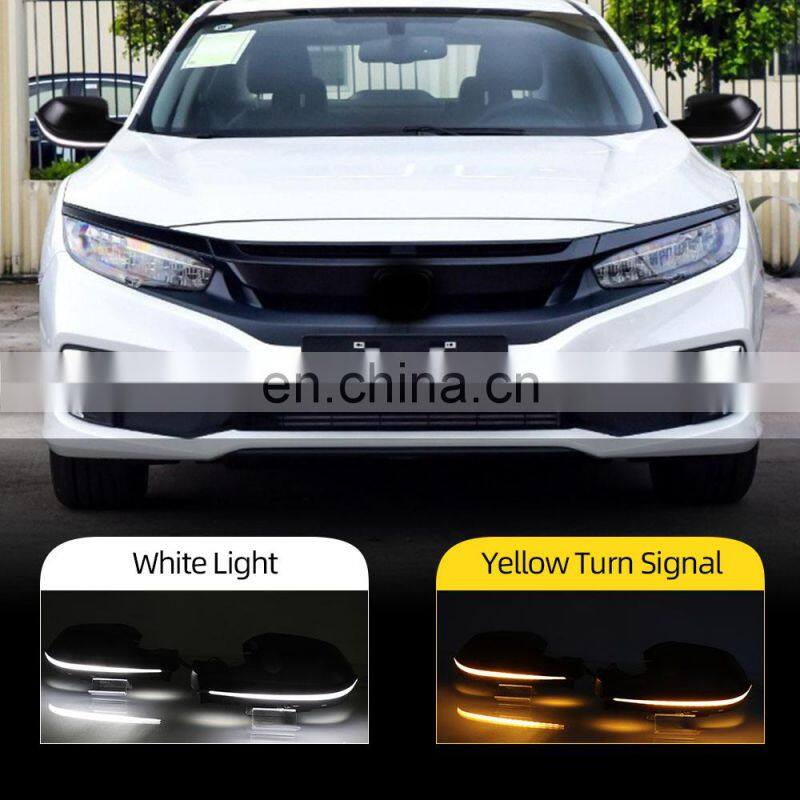 1Pair LED Mirror Cover Flowing Side Rear-View Replacement Blinker Turn Signal DRL  For Honda Civic 2016 2017 2018 2019