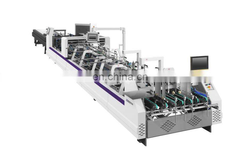 1100-Straight line-double side-lock bottom-4&6 corner Folding Gluing Machine