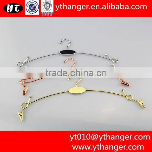 YY0096 shiny rose gold wire metal lingerie hanger underwear hanger