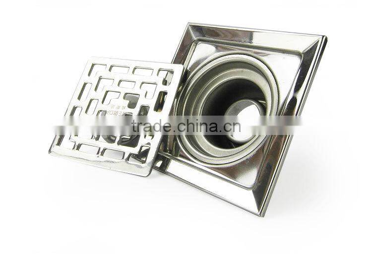 WESDA 3.5inch new style Full set adjustable floor drain with bottom outlet Stainless Steel Floor drain,roof drain, shower drains