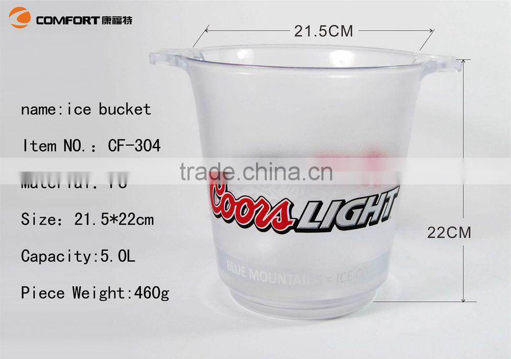 SGS Johnnie Walker round Ice Bucket Plastic Material plastic ice buckets for party