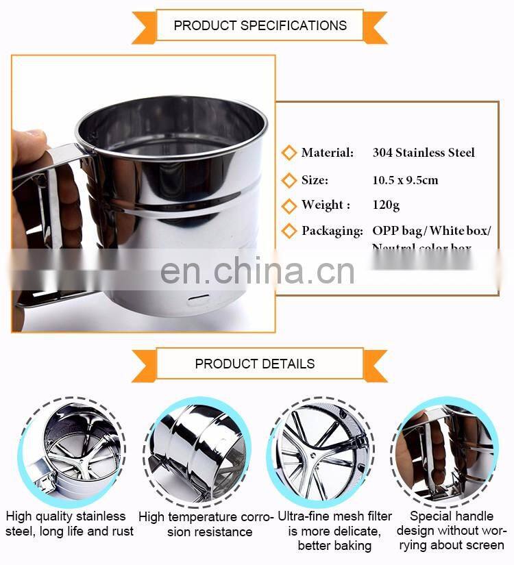 Stainless Steel Flour Sieve Baking Tools for Cake