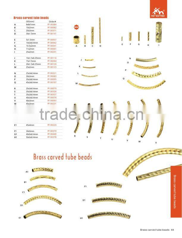 brass tube beads for necklace or bangle connection