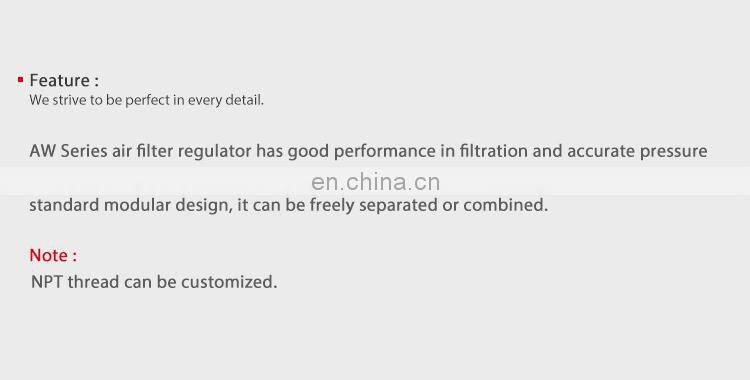 SNS pneumatic AW Series air source treatment unit air filter pressure regulator with gauge