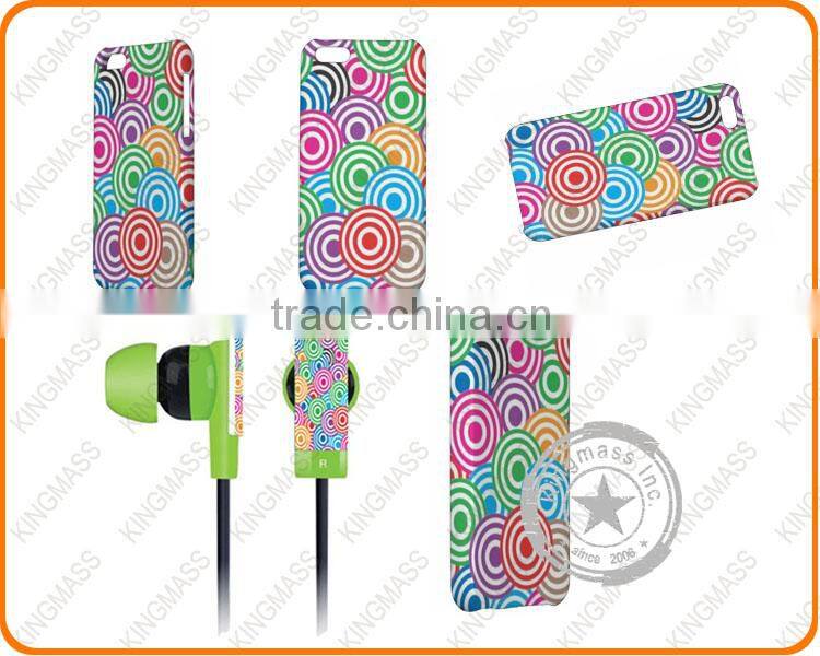 2014 newest gift packaging set Personalized phone cases + earphones (Customized color and patterns)