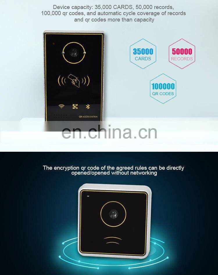 NFC High Quality Wiegand 26/34 TCP/IP QR Code Wireless Access Control Card Reader