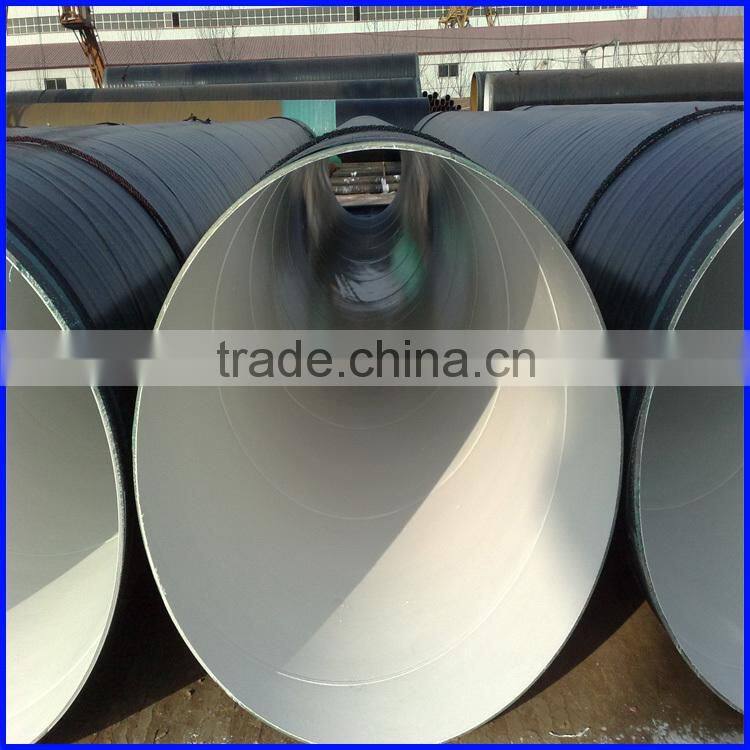 Flange connection inside PE plastic coated hot water transfer steel pipe